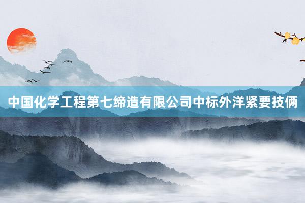 中国化学工程第七缔造有限公司中标外洋紧要技俩